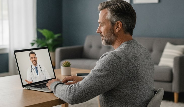Woman reviewing her plan with a licensed provider