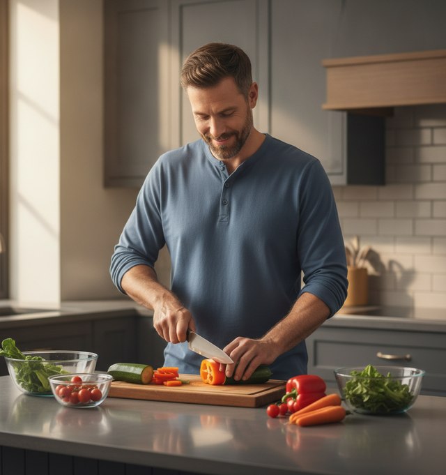 Woman preparing a fresh healthy meal